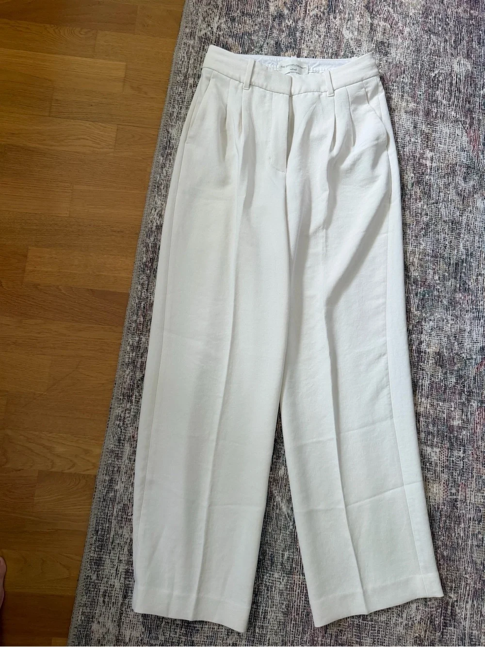 Aritzia Wide-Leg PowerLinen™ Pants in Cream